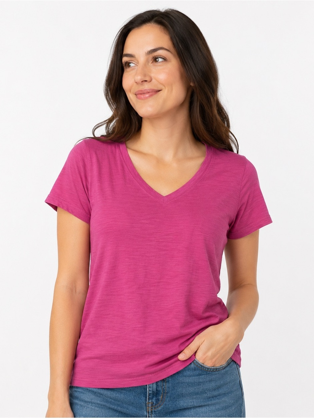 Anthropologie Pilcro V-Neck Shirt Pink